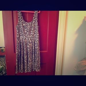 Pink Cheetah Pattern Free People Dress
